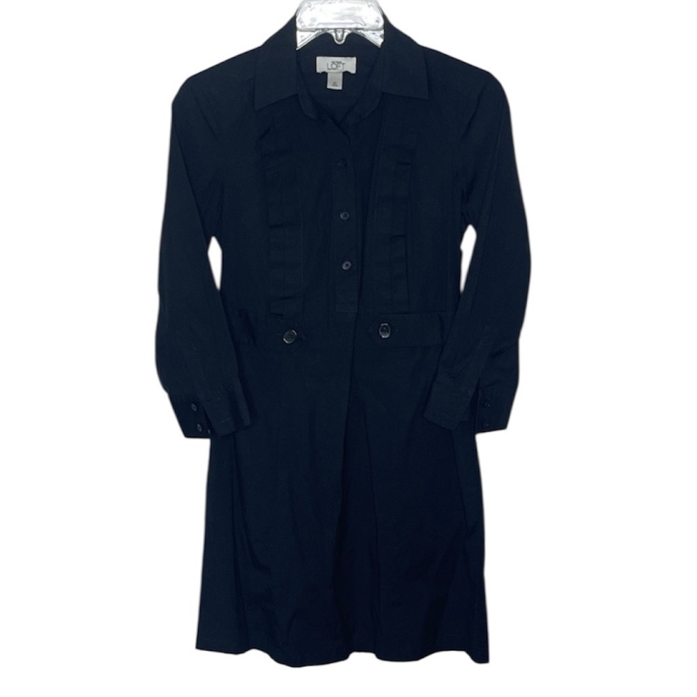 🆕 LOFT Classic Black Long Sleeve Dress Size 00